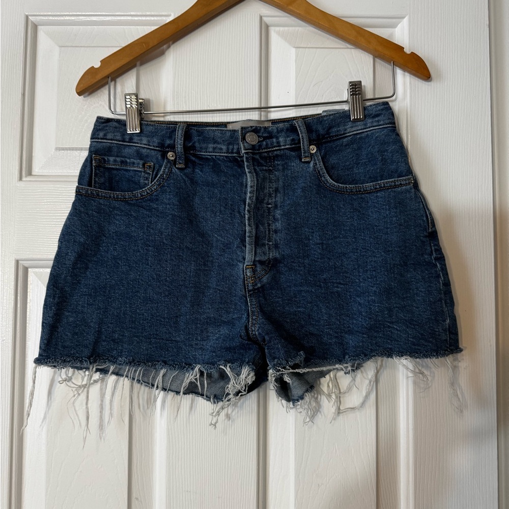 EVERLANE The Cheeky Short | Denim Cutoffs | Frayed Hem | Size 28 0552